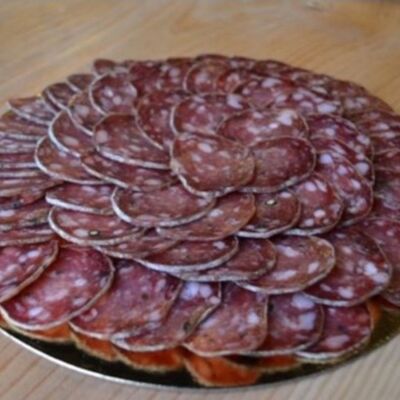 Rosace de saucisson sec à la truffe - sans ajout de sel nitrité