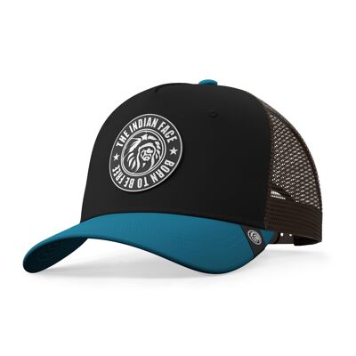 Born to Be Free Blue Trucker Cap The Indian Face for men and women