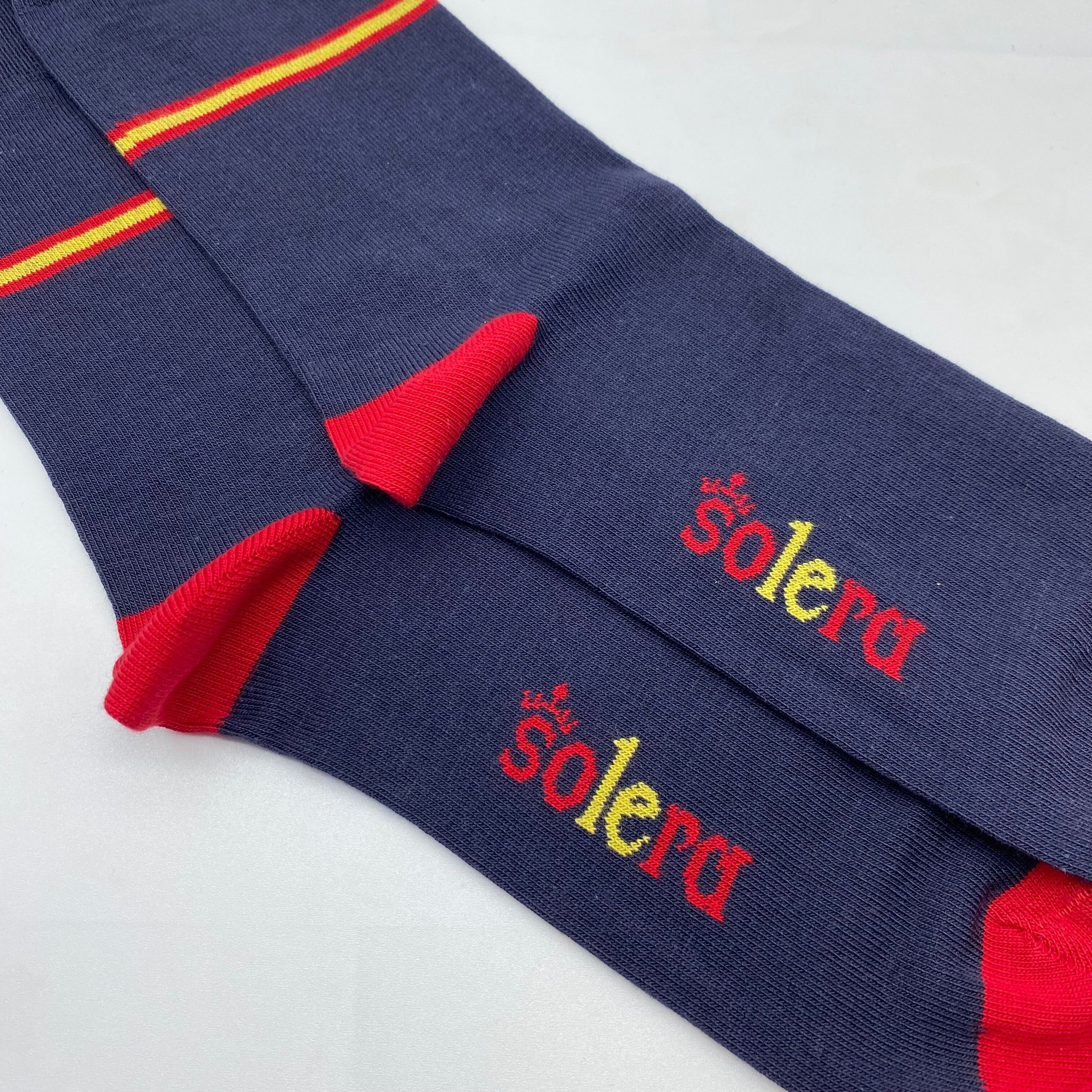 Calzino con bandiera blu scuro