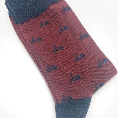 Chaussettes Bordeaux/Marin Vespa