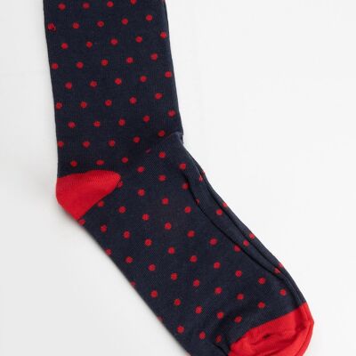 Navy/Red Polka Dot Socks