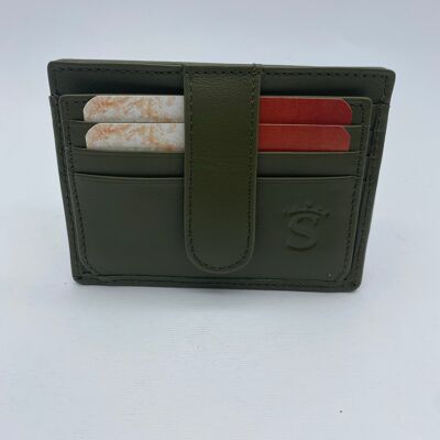 Porta carte doppio cachi