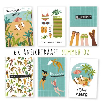 Kimago.nl -  Ansichtkaart -  6 stuks  -  algemeen -  summer 02