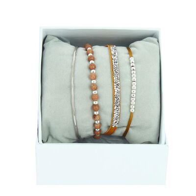 Strass Box Mini Wire Bangle - Ocra 77/Palladio