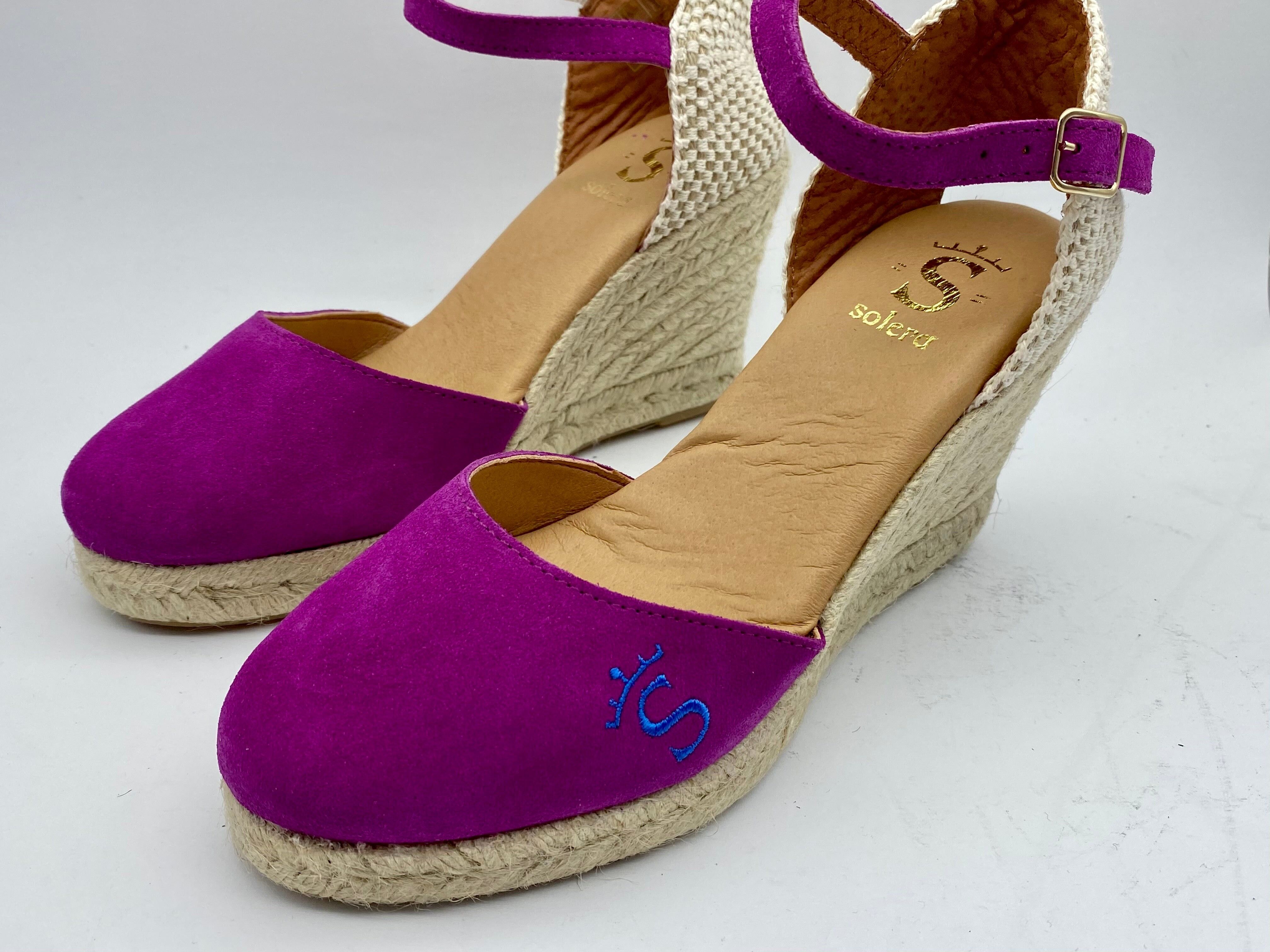 Espadrillas con zeppa fucsia