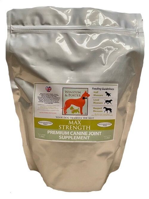 Max Strength Premium Canine Joint Supplement - Adult Working & Performance From - 1.2kg