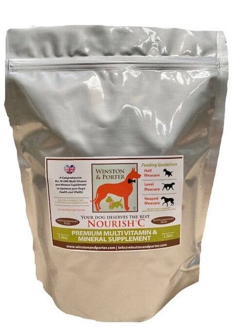 Nourish + C Premium Multi Vitamin & Mineral ALL IN ONE Raw Dog Food  Supplement - 1.2kg