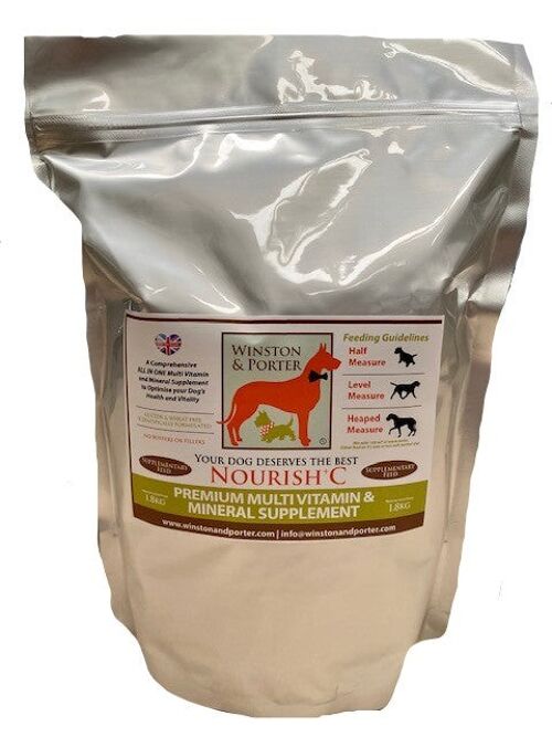 Nourish + C Premium Multi Vitamin & Mineral ALL IN ONE Raw Dog Food  Supplement - 1.8kg