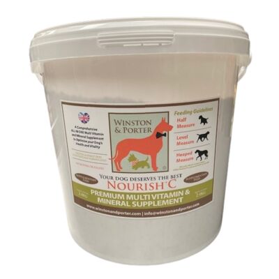 Nourish + C Premium Multi Vitamin & Mineral TODO EN UNO Suplemento alimenticio crudo para perros - 2.4kg