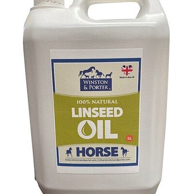 Olio di lino naturale al 100% per cavalli - 5L