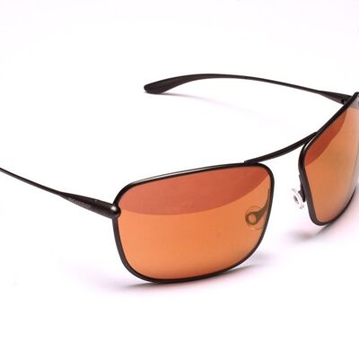 Iono – Gunmetal Titanium Frame Gold Mirror Copper/Brown Photochromic Sunglasses