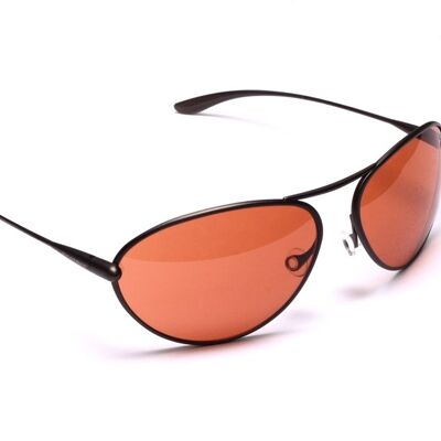 Tropo – Photochrome Sonnenbrille mit Graphit-Titan-Rahmen, Kupfer/Braun
