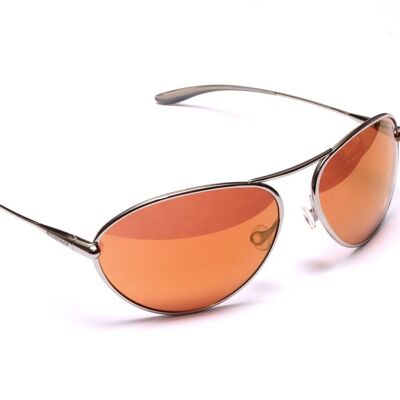 Tropo – Polished Titanium Frame Gold Mirror Copper/Brown Photochromic Sunglasses