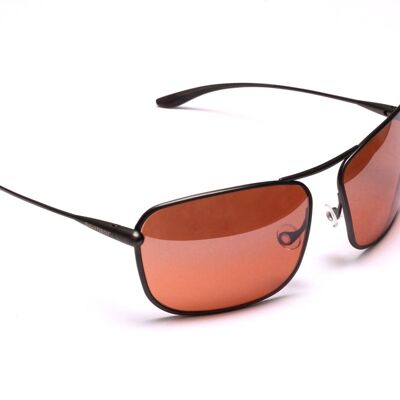 Iono – Gunmetal Titanium Frame Silver Gradient Mirror Copper/Brown Photochromic Sunglasses