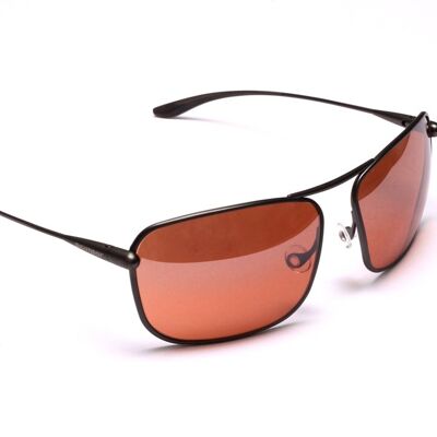 Iono – Gunmetal Titanium Frame Silver Gradient Mirror Copper/Brown Photochromic Sunglasses