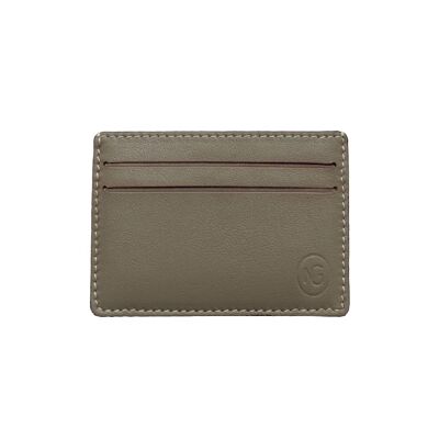Cardholder N°1 calf leather taupe