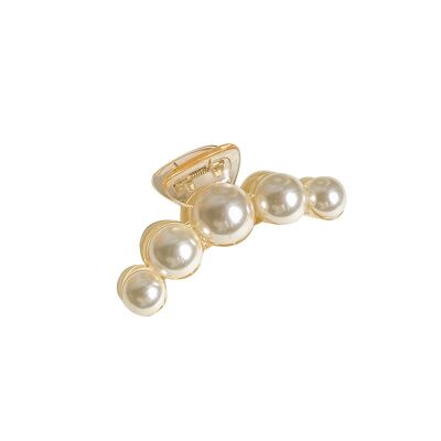 Broche de pelo de acrílico con múltiples perlas