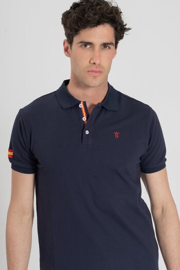 Polo bleu marine Espagne 1 1