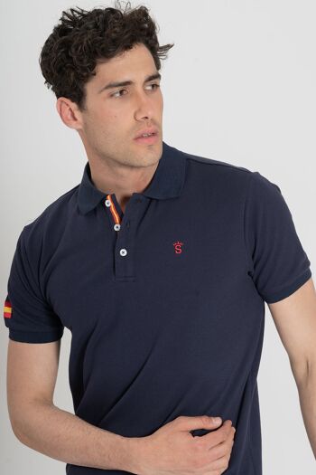 Polo bleu marine Espagne 1 4