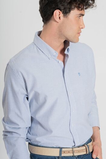 Chemise rayée bleu marine 4