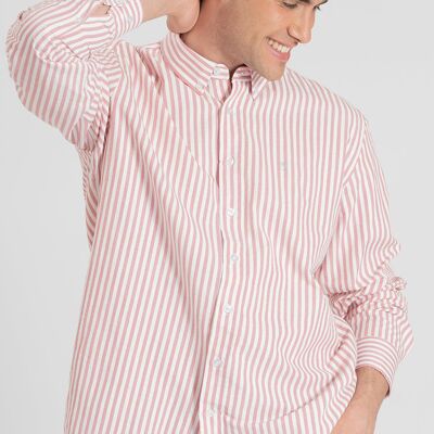 Chemise à rayures rouges