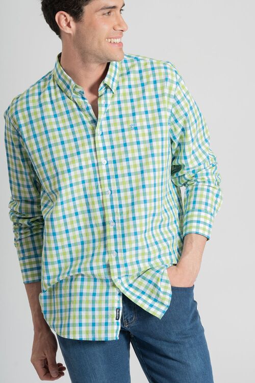 Camisa Cuadros Verde Turquesas