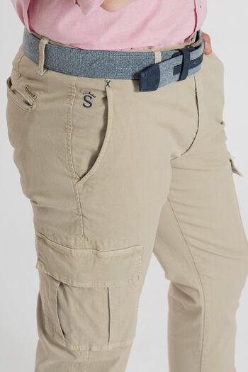 Pantalon cargo beige sport 1