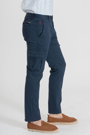 Pantalon cargo sport bleu marine 2