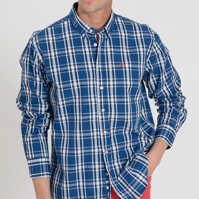 Blue And White Checkered Shirt