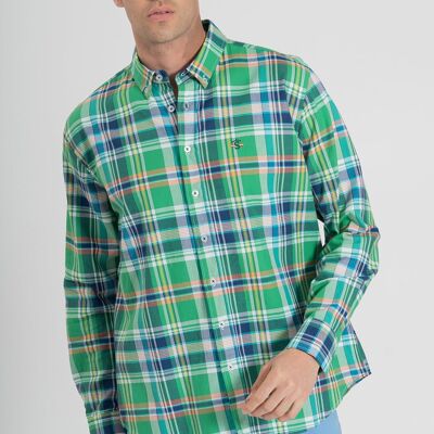 Camisa Cuadros Verde Marino