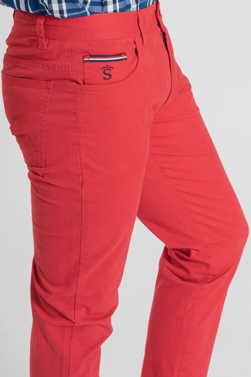Pantalon5 Bolsillos Rojo