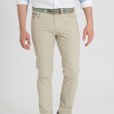 Pantalon 5 Bolsillos Beige