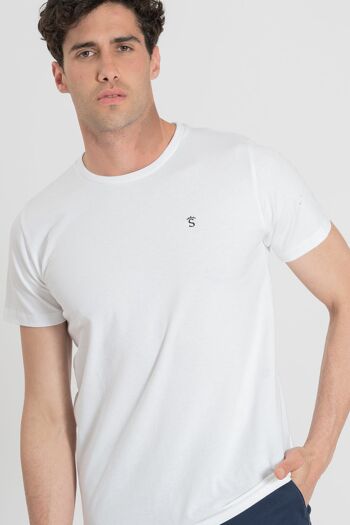 T-shirt à logo basique blanc 1