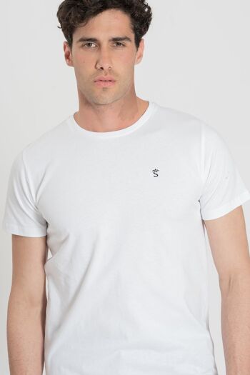 T-shirt à logo basique blanc 3