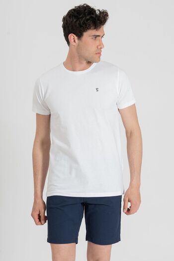 T-shirt à logo basique blanc 5