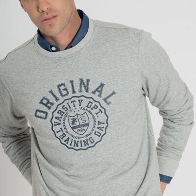 Gray Melange Sweatshirt 5