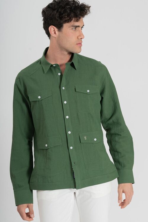 Camisa Guayabera Verde