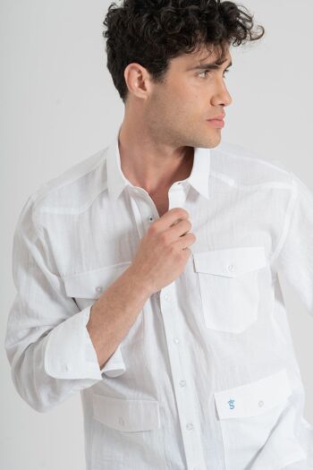 Chemise Guayabera blanche 3