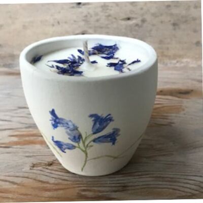 Merryfield Pottery - Candelabros con diseño de flores botánicas Shabby Chic - Bluebell