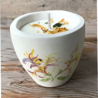 Merryfield Pottery - Candelabros con diseño de flores botánicas Shabby Chic - Jazmín