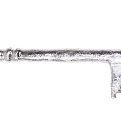 handgefertigter Anhänger im Schlüssel Form in Silber /aus Holz handgefertigt / 98mm