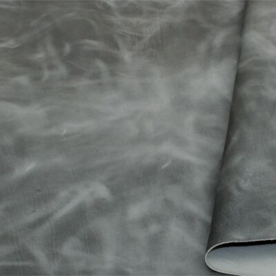 Leather buckle, bag & cuff strap sets - Cloud-grey "brass finish" "1 strap & buckle set"
