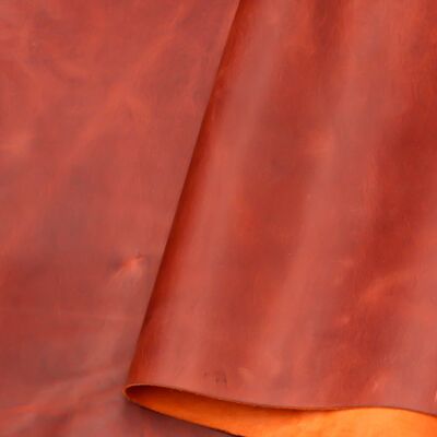 Leather buckle, bag & cuff strap sets - Burnt orange "brass finish" "1 strap & buckle set"