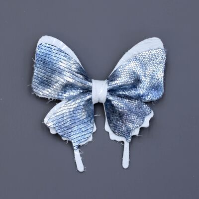 Leather Die-Cut Butterflies - " blueberry frost "