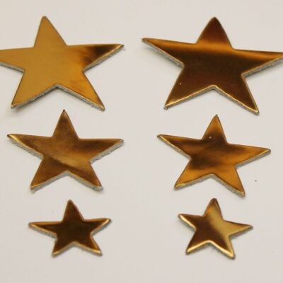 Gold Leather Star Shapes Embellishments for Cards and Jewellery