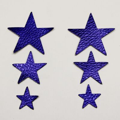 Purple Leather Star Shapes Embellishments for Cards and Jewellery