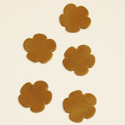 Leather Die-Cut Flower Shapes - Butterscotch "50"