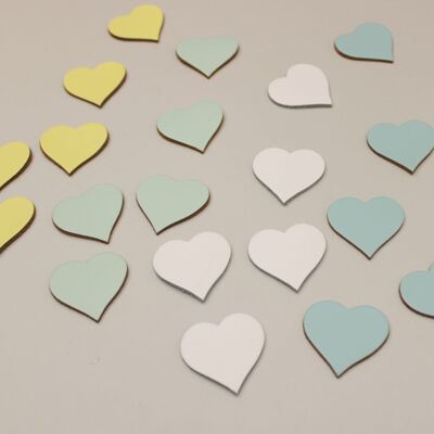 Leather Die-Cut Pastel Hearts - Blueberry-frosting "5"