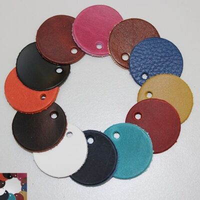 Leather Die-Cut Shapes 35 mm Circle - "24"