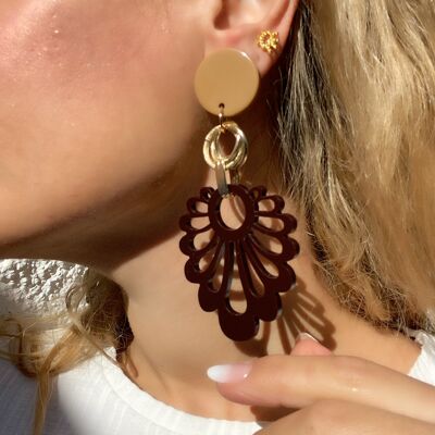 Boho Earrings Dangle, Clip on Earrings, Drop Earrings, Bohemian Earrings, Boho Jewelry, Statement Earrings, Gift for Her, Made in Greece.
